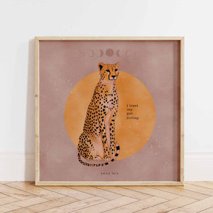 Animal Spirit Wandbild Fine-Art-Print – Cheetah