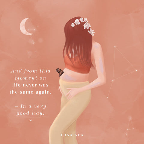 Motherhood 〰 Affirmationsposter 〰 And from this moment on life never was the same again. — In a very good way. ∞
